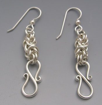 S Hook Sequential Earring (E46)