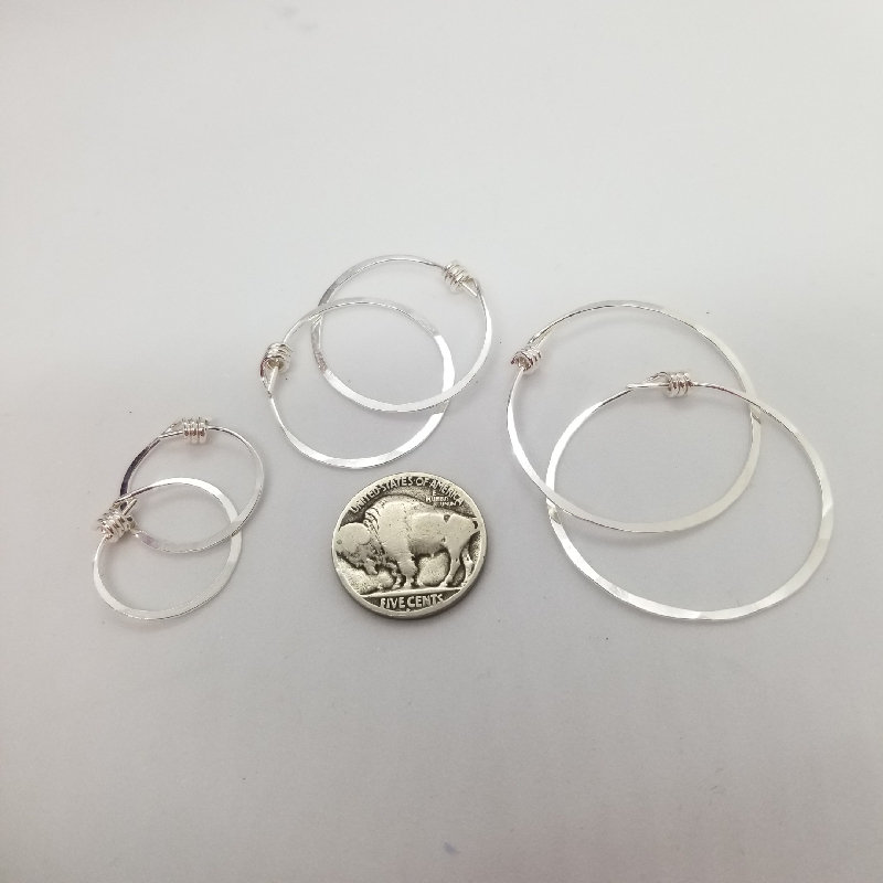 Sterling Silver Hoops - Large (E158)